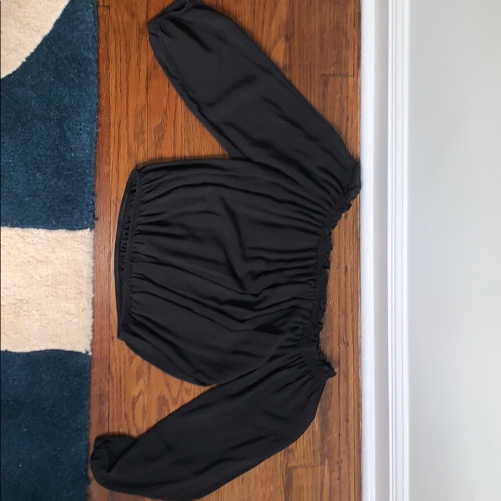 Black off the shoulder top